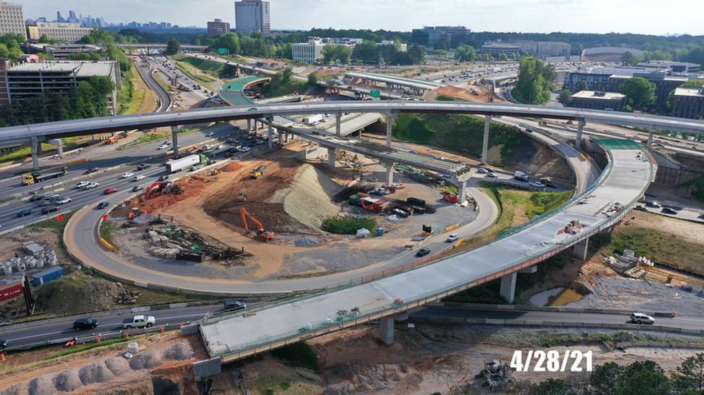 SW view over new 285, 400